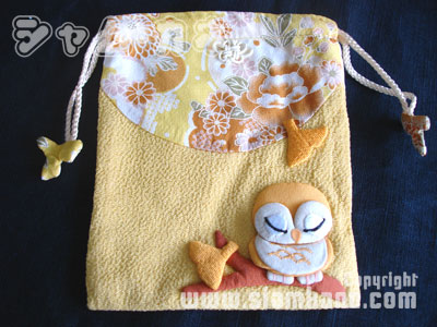 ถุงผ้านกฮูกเหลี่ยม กระเป๋าผ้าญี่ปุ่น - Image 8