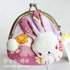 คลิปกระต่าย กระเป๋าผ้าญี่ปุ่น สีม่วง