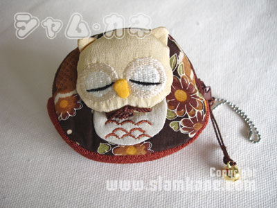 กระเป๋าซิปเล็กนกฮูก กระเป๋าผ้าญี่ปุ่น - Image 2