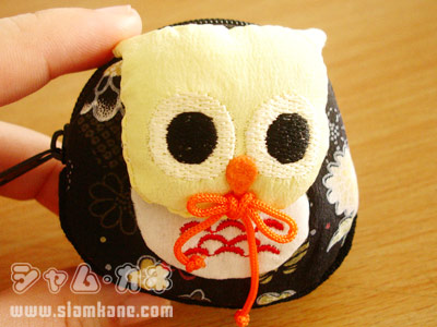 กระเป๋าซิปเล็กนกฮูก กระเป๋าผ้าญี่ปุ่น - Image 3