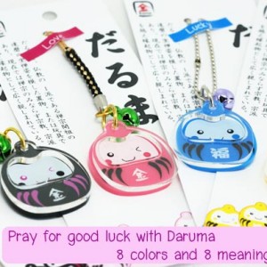 เครื่องรางญี่ปุ่น ดารุมะ สมปรารถนา ห้อยมือถือ สีแดง เทพญี่ปุ่น - Image 2