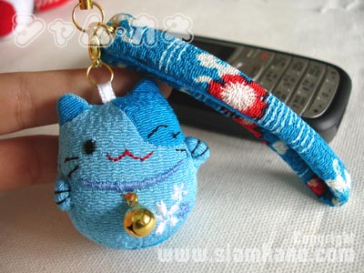 แมวกวัก อ้วน ผ้าญี่ปุ่น - Image 3