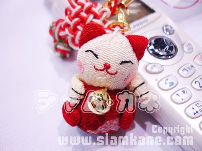 แมวกวัก แห่งความสำเร็จ ผ้าญี่ปุ่น ห้อยโทรศัพท์ - Image 10