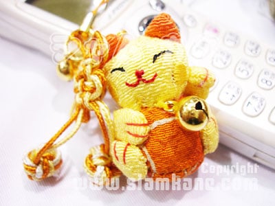 แมวกวัก แห่งความสำเร็จ ผ้าญี่ปุ่น ห้อยโทรศัพท์ - Image 5