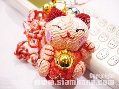 แมวกวัก แห่งความสำเร็จ ผ้าญี่ปุ่น ห้อยโทรศัพท์ - Image 8