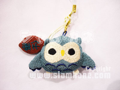 นกฮูก นำโชค ตัวแบน ห้อยโทรศัพท์ - Image 3