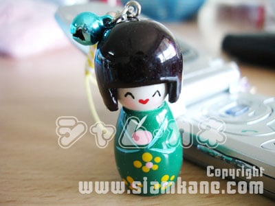 โคเคชิ กลาง ตุ๊กตาแห่งความสุข  ห้อยโทรศัพท์ - Image 3