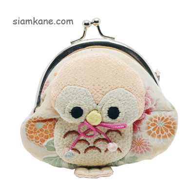 กระเป๋าคลิปนกฮูกอ้วน New ชมพู