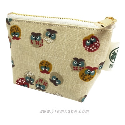 Midori ซิปเหล็กใส่เหรียญ glsip owlS cr1