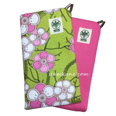กระเป๋าผ้าญี่ปุ่น Midori IPhone Plus คลิปข้างผ้าหนา