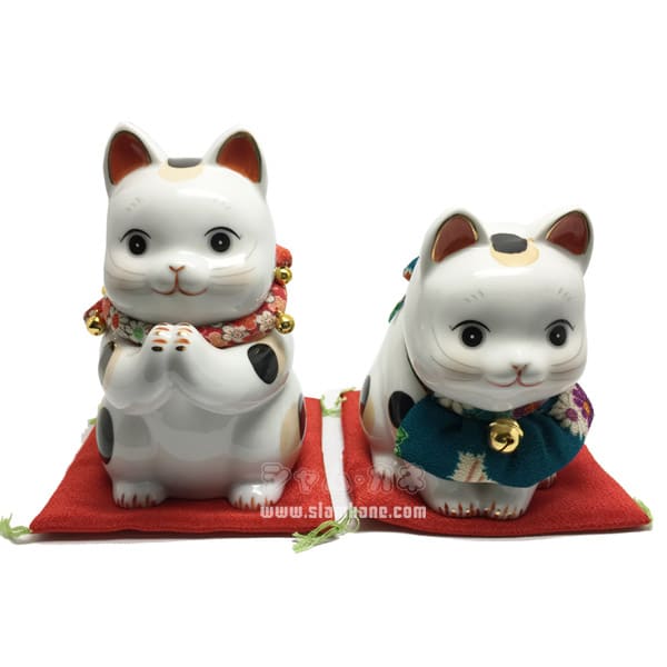 Shiawase 7290 แมวกวักนำโชค 6 นิ้ว ท่าไหว้ขอพร เครื่องรางญี่ปุ่น - Image 2