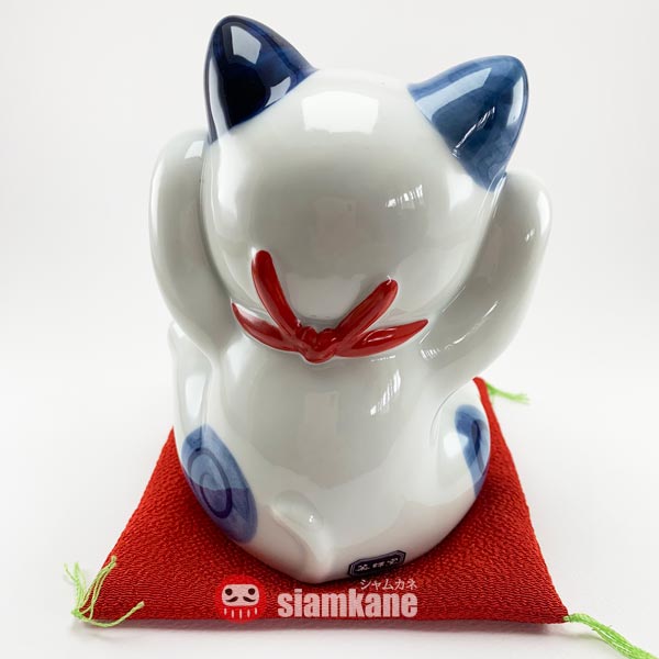 Shiawase 7695 แมวกวักนำโชค แม่ลูก กวัก2มือ  เครื่องรางญี่ปุ่น - Image 2