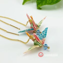 ของฝากจากญี่ปุ่น ต่างหูญี่ปุ่น Origami Chain Rabbit Earring