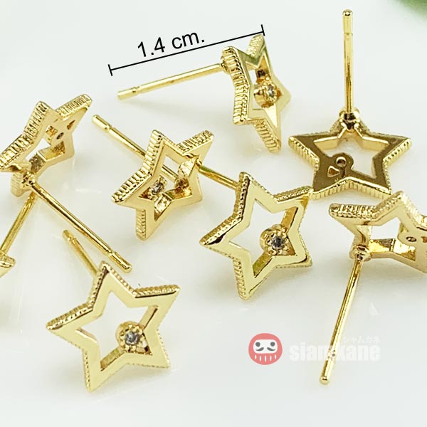 ต่างหูดาว สีทอง Rabbit DIY Parts - Image 2