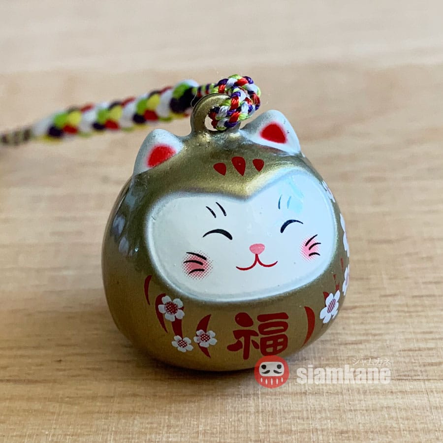 กระพรวนเสียงดนตรี Happy Neko แมวกวักนำโชค ทอง
