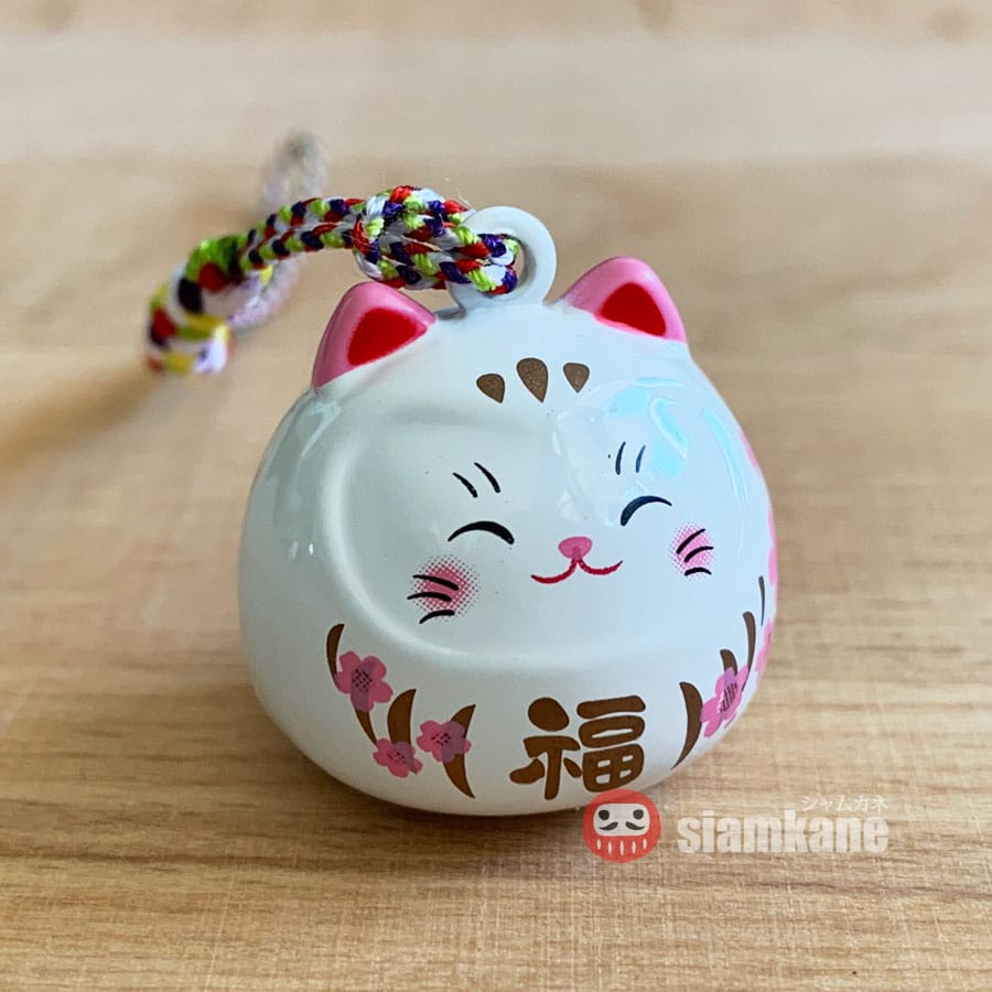 กระพรวนเสียงดนตรี Happy Neko แมวกวักนำโชค ขาว