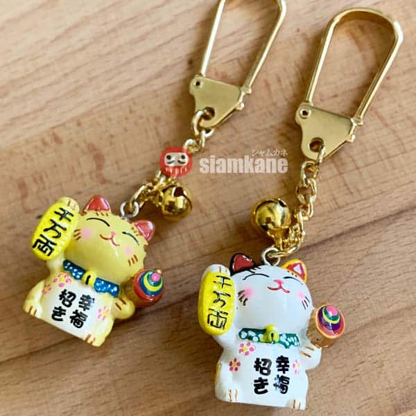 แมวกวักนำโชค พวงกุญแจ เครื่องรางญี่ปุ่น Neko2YW_2