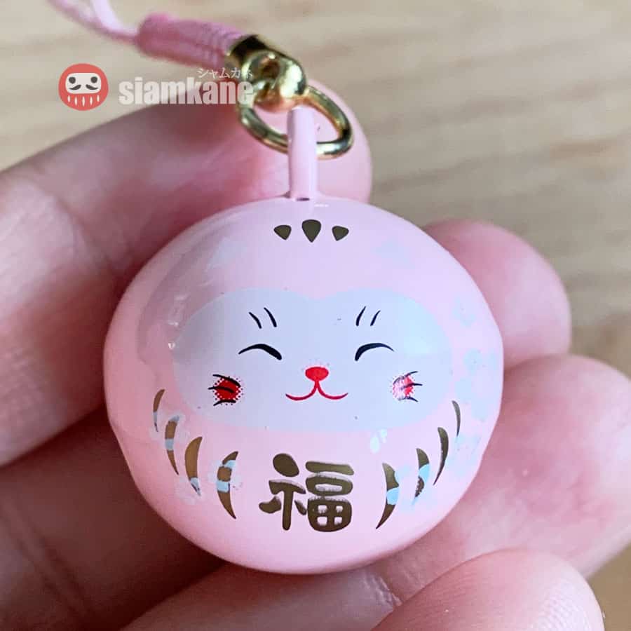 กระพรวนแมวกวักนำโชค Sakura Neko เครื่องรางญี่ปุ่น สีชมพู