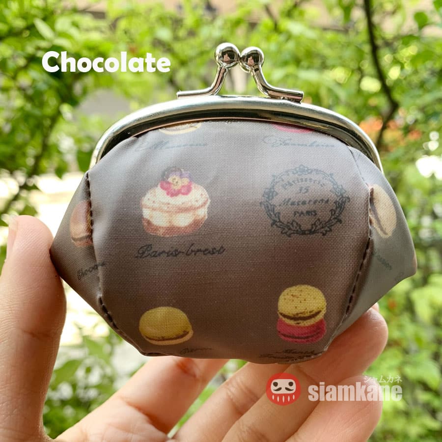 Midori Clip M Macarons Collection กระเป๋าผ้าญี่ปุ่น กันน้ำ chocolate