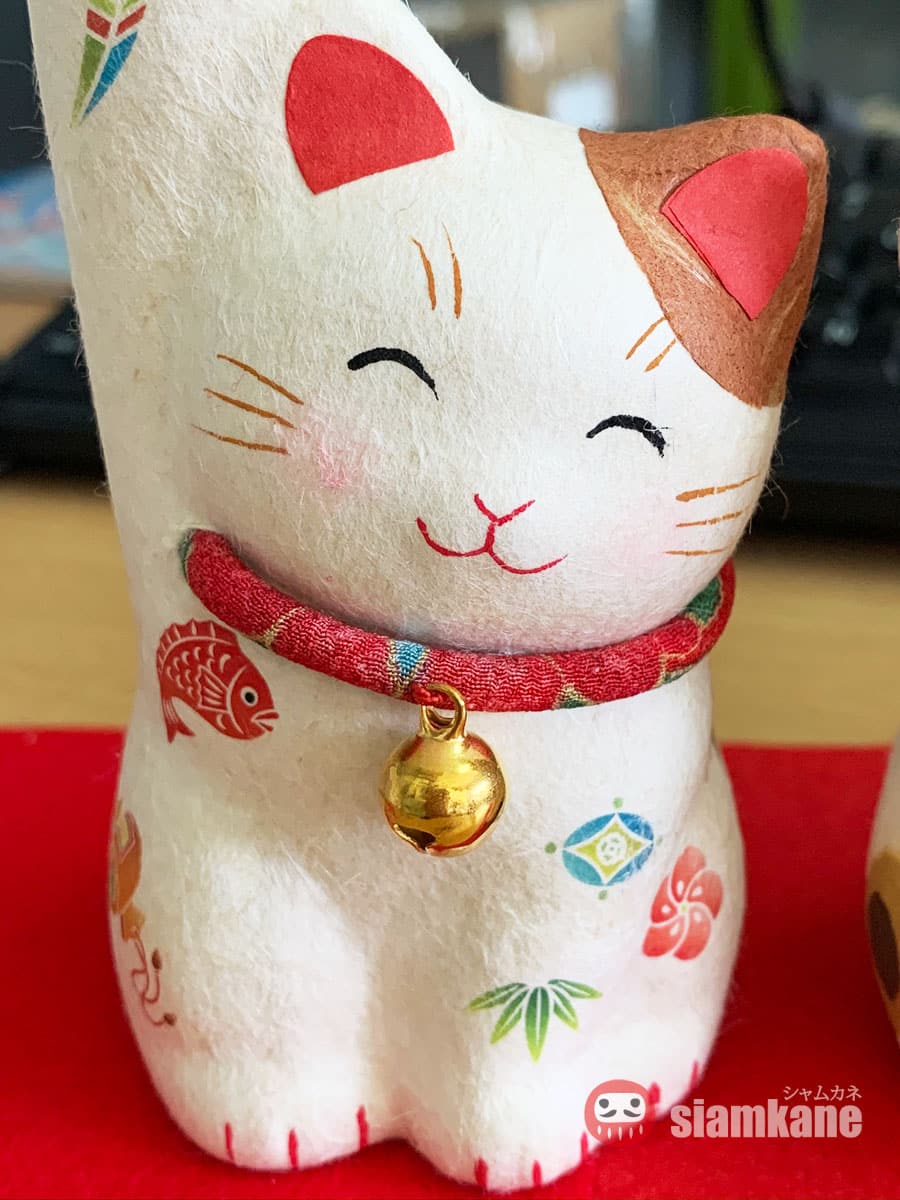 Shiawase Kyoto Washi 7 inch แมวกวักนำโชค A