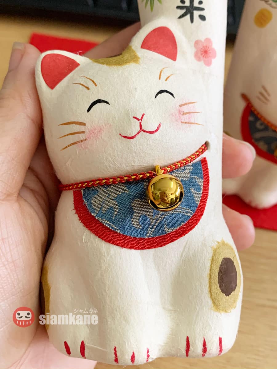 Shiawase Kyoto Washi 7 inch แมวกวักนำโชค B