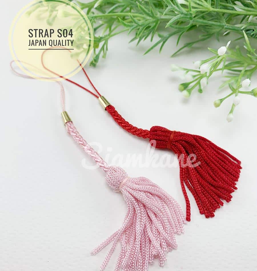 Strap DIY S04 เชือกห้อยโทรศัพท์ ไหมญี่ปุ่น รุ่นพู่