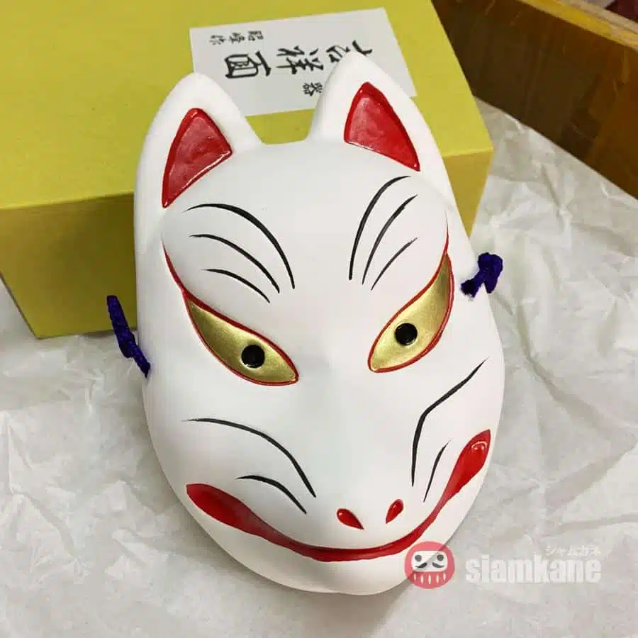 หน้ากากเทพญี่ปุ่น เทพจิ้งจอก Kitsune เทพปกป้องคุ้มครอง อุดมสมบูรณ์