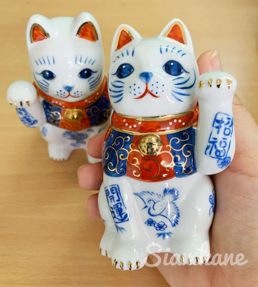 Shiawase 7438 แมวกวักนำโชค รุ่นราชาแมว-R10  เครื่องรางญี่ปุ่น - Image 2