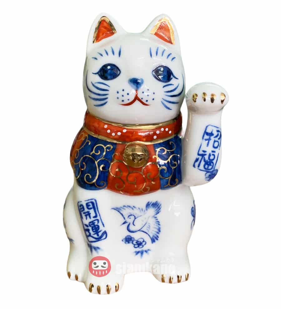 Shiawase 7436 แมวกวักนำโชค รุ่นราชาแมว-R10 เครื่องรางญี่ปุ่น