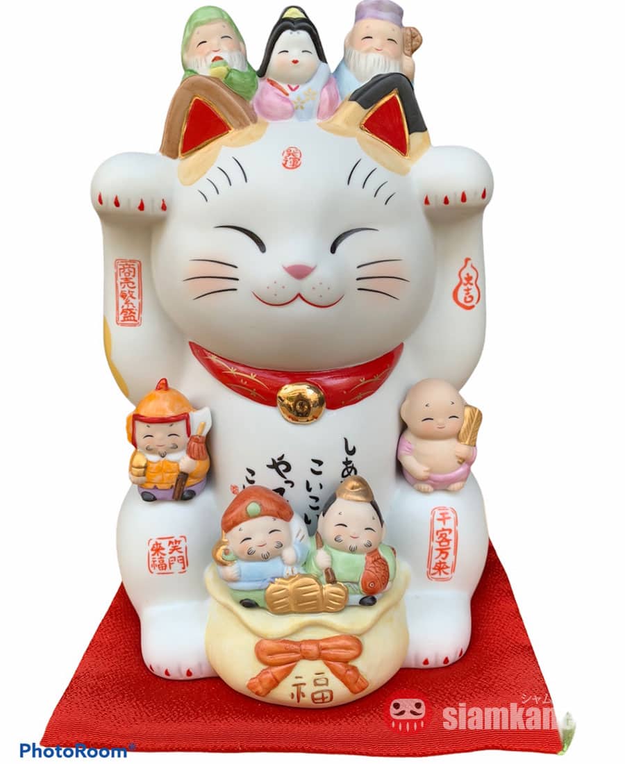 Shiawase 7601 แมวกวักนำโชค แมวเทพญี่ปุ่น7เซียน สูง 23.5cm