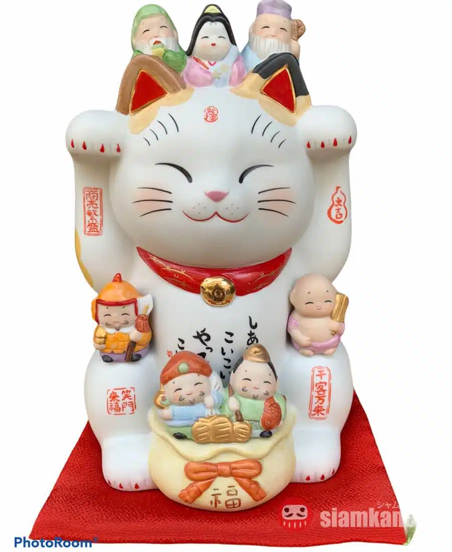 Shiawase 7601 แมวกวักนำโชค แมวเทพญี่ปุ่น7เซียน สูง 23.5cm