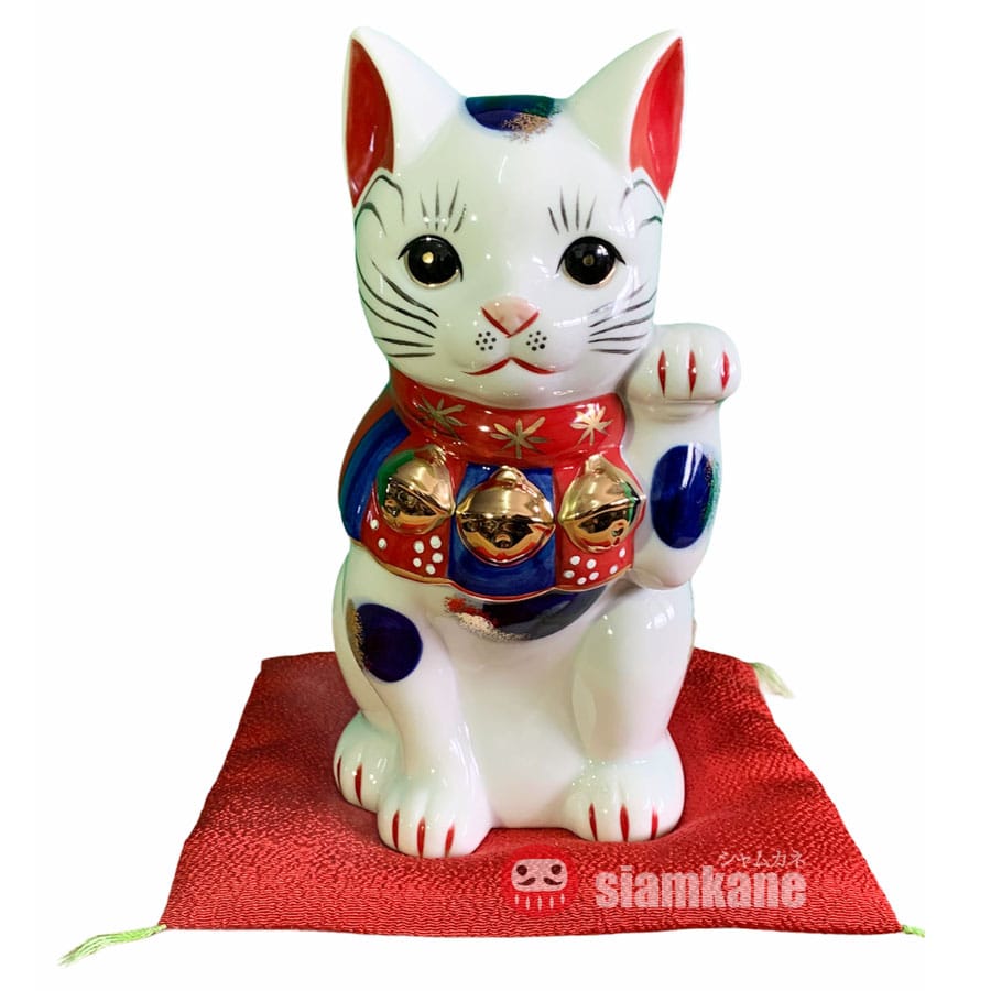 Shiawase 7753 แมวกวักนำโชค กวักซ้าย รุ่นเอโดะ สูง 19cm.