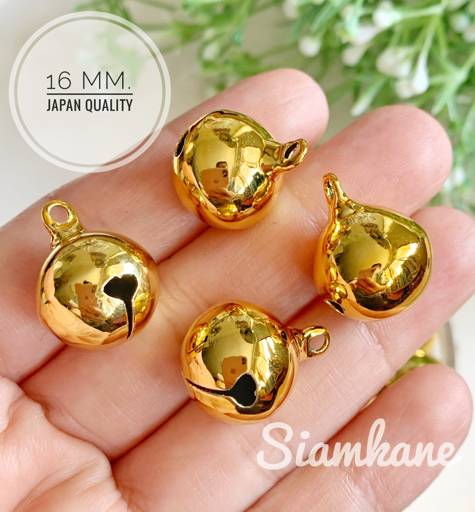 กระพรวน 16 มิล กระพรวนทองเหลือง เกรดพรีเมี่ยม Japan Quality สีทอง 16 mm. - Image 2