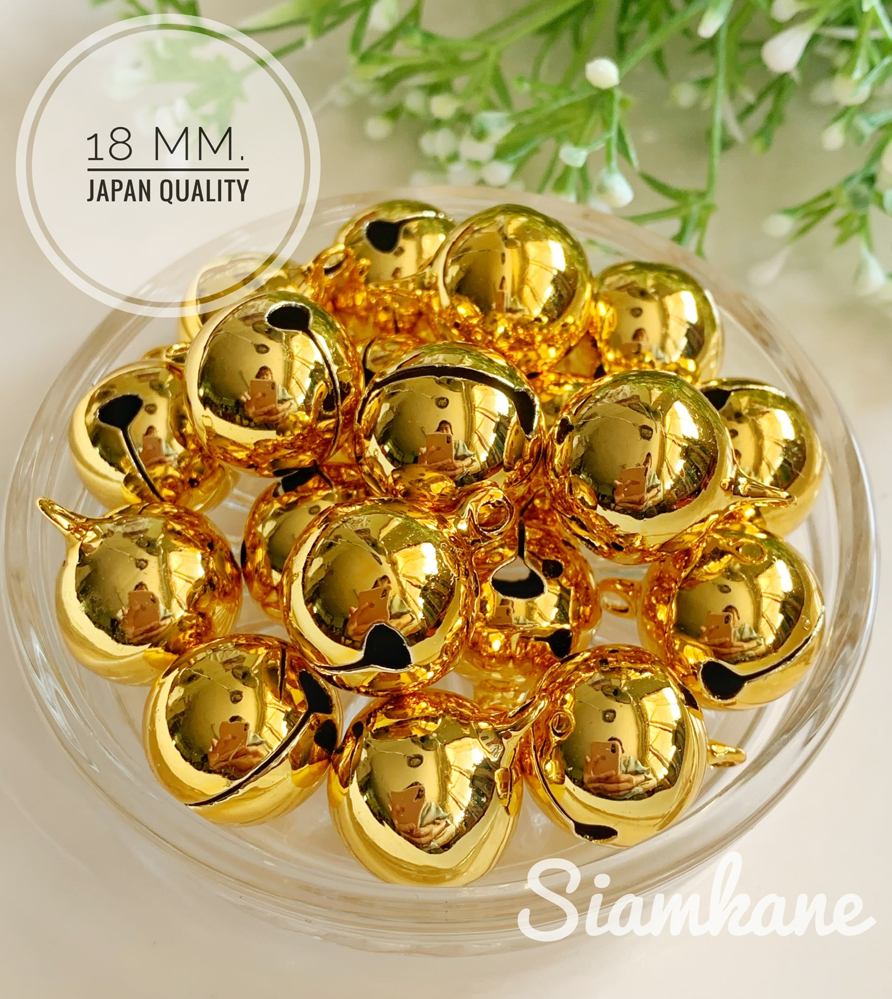 กระพรวน 18 มิล กระพรวนทองเหลือง เกรดพรีเมี่ยม Japan Quality สีทอง 18 mm.