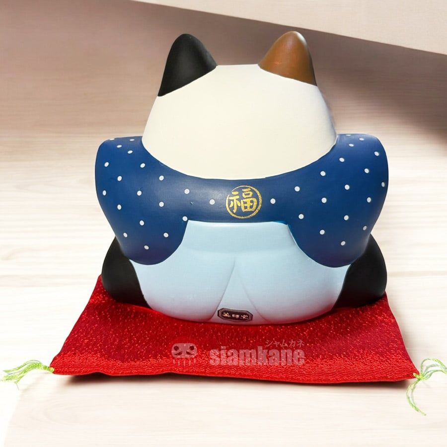 Shiawase 7845 แมวกวักนำโชค แมวโชกุน สูง 12cm เครื่องรางญี่ปุ่น